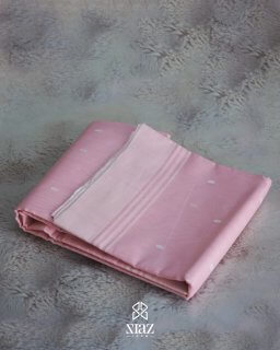 Siazloom-Pure Chanderi Handloom Silk- Baby Pink colour