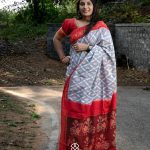 SiazLoom Ponchampally Ikkat Cotton - Bluish Grey