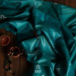 SIAZ LOOM - Handwoven Bhagalpuri Tussar Silk Thread Work Sarees - Blue - White